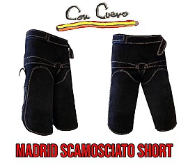 Con Cuero Grembiule Maniscalco Madrid Camoscio short