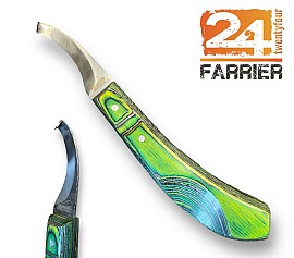 24 Farrier Coltello da maniscalco Destro Cut point Lama Classica Manico Ergonomico