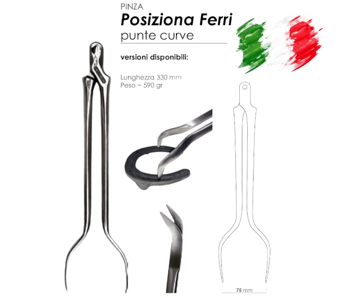 Icar Compasso Per Posizionare il Ferro Punta curva