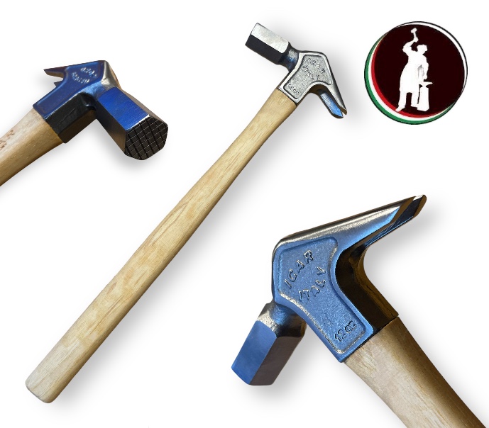 Icar Martello Forgiato da Chiodi Manico in Legno Hickory