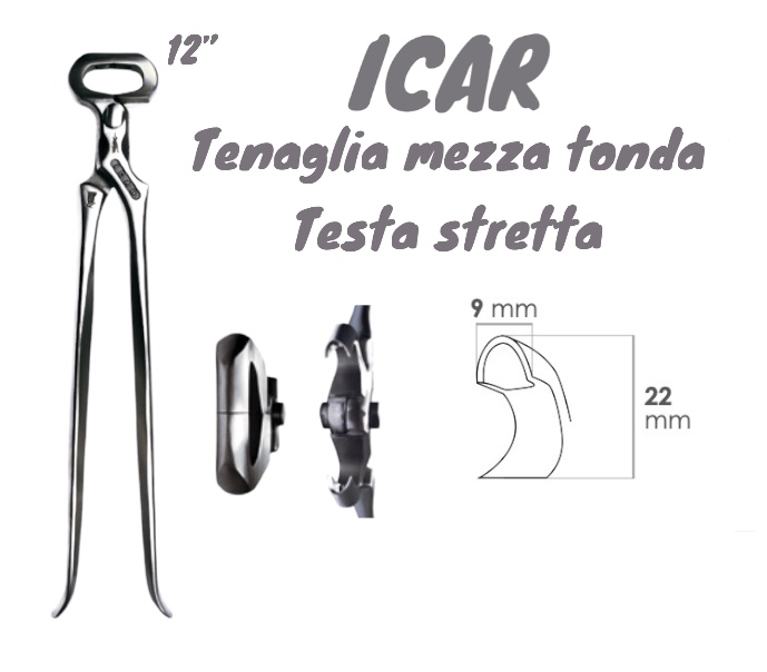 Icar Tenaglia  Mezza Tonda Testa Stretta