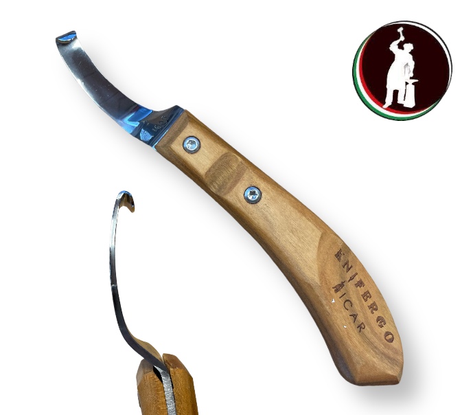 Icar COLTELLO - KNIFERGO Lama Sinistra Drop INTERCAMBIABILE manico in Ciliegio