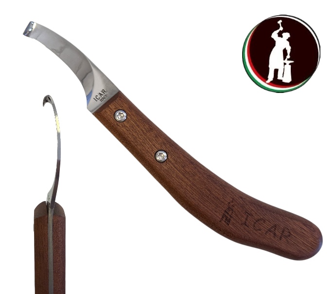 Icar COLTELLO lama INTERCAMBIABILE Manico in Mogano Classico DESTRO