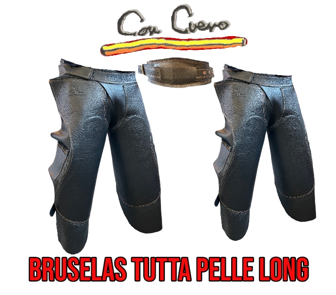 Con Cuero Grembiule Tutta Pelle Bruselas Long