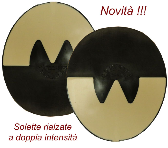 Soletta Rialzata di 3 gradi con inserto in gomma a memoria Meccanica